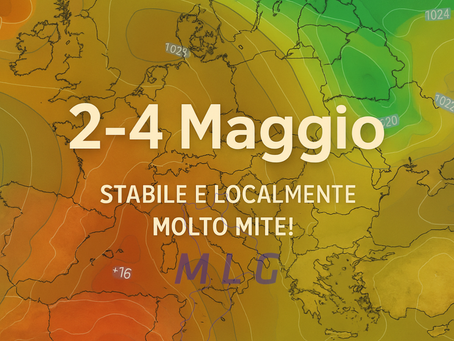 MLG: continua la fase di bel tempo in Calabria: fine settimana ancora stabile e localmente molto mite!