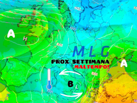 Calabria: in arrivo una settimana di maltempo persistente con calo termico e piogge diffuse!