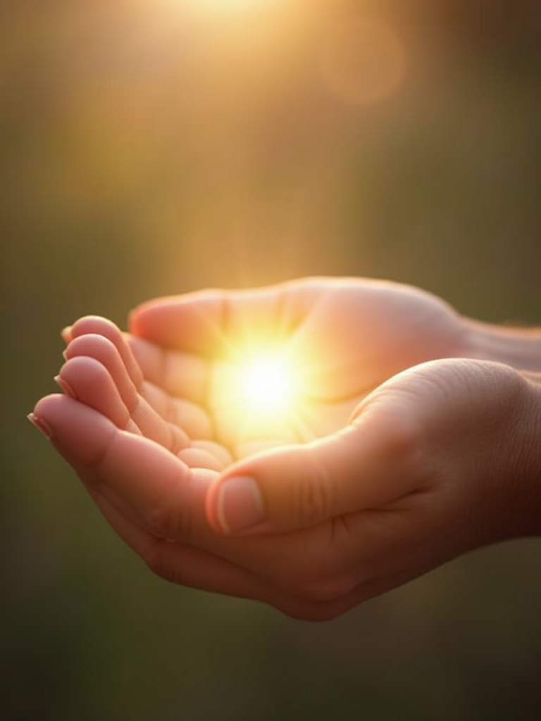 Soft glowing light symbolizing peaceful closure and healing.