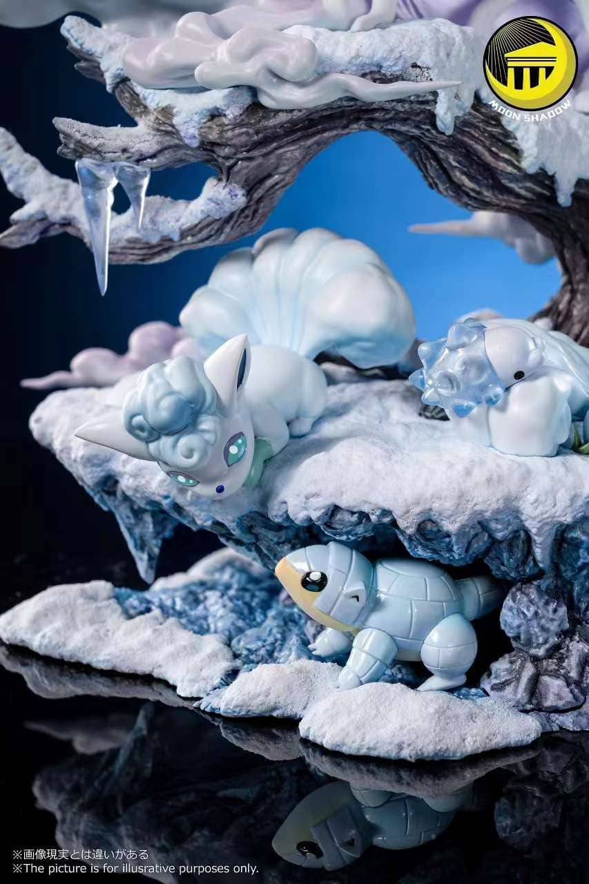 Ninetales フィギュア 月と雲のデザイン READY STOCK】Moon Shadow Studio - Pokemon - Ice Ninetales