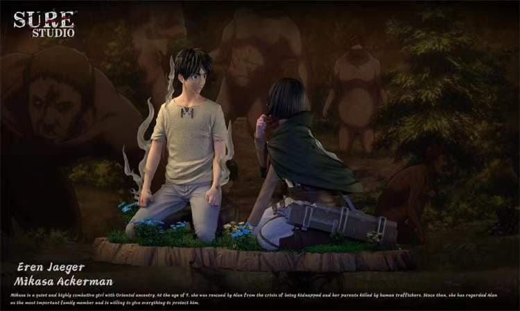 Thumbnail: 【PRE-ORDER】Sure Studio - Attack On Titan - Eren & Mikasa Resin Statue GK Anime