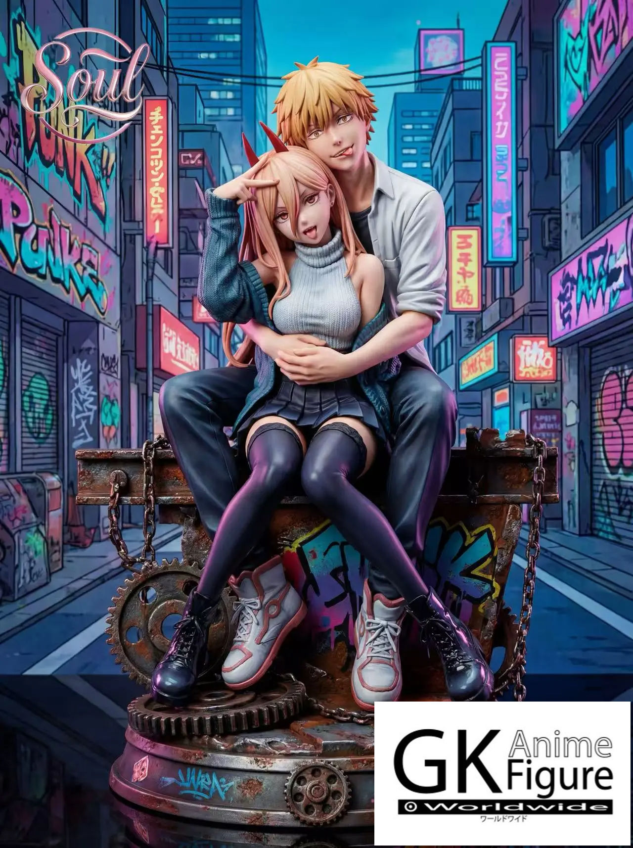 【PRE-ORDER】Soul Studio - Denji X Power Chainsaw Man Resin Statue GK Figure World