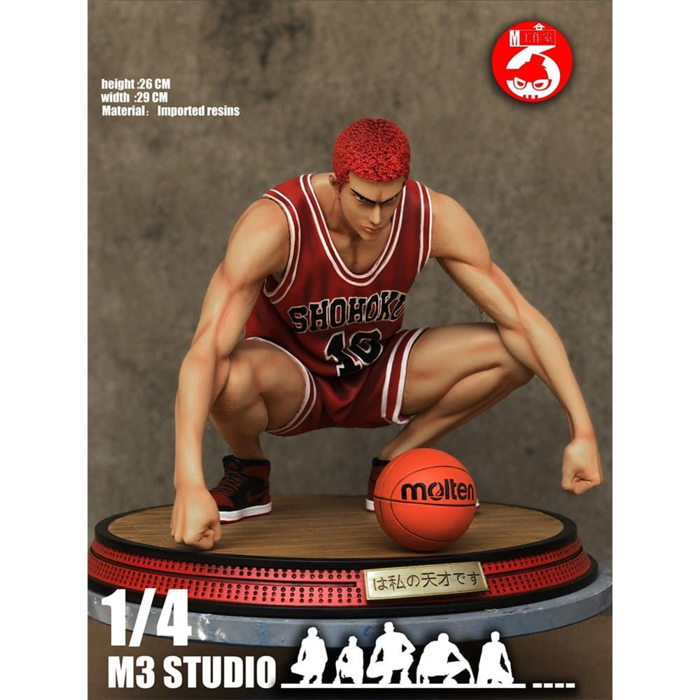 【Ready Stock】M3 Studio - Slam Dunk - 1/4 Sakuragi Hanamichi Resin Statue GK