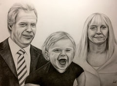 Trinity Ruhl Artist - Family Portraits. Hand Drawn Portrait