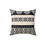 Thumbnail:  Bold Black Cream Faux Suede Cushion- Mayan Mask Motifs - Removable Cover