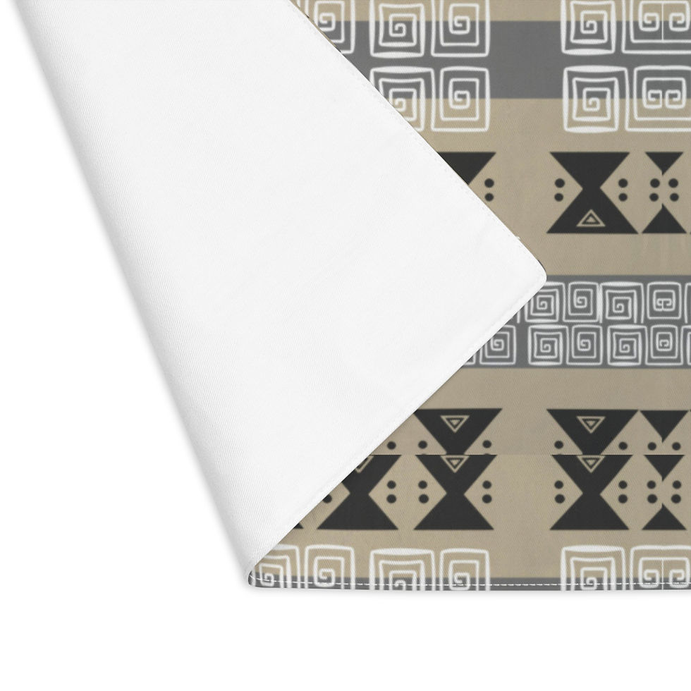 Thumbnail:  Title: Aztec Motif Cotton Placemat - Designer Dining  1Pc - Home Decor
