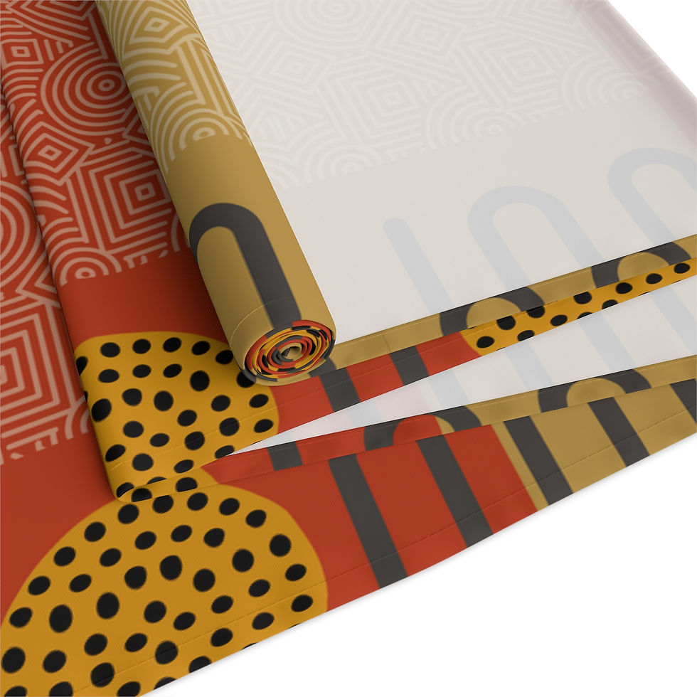 Thumbnail: Bold Contemporary Geometric Table Runner – Luxury Home Decor