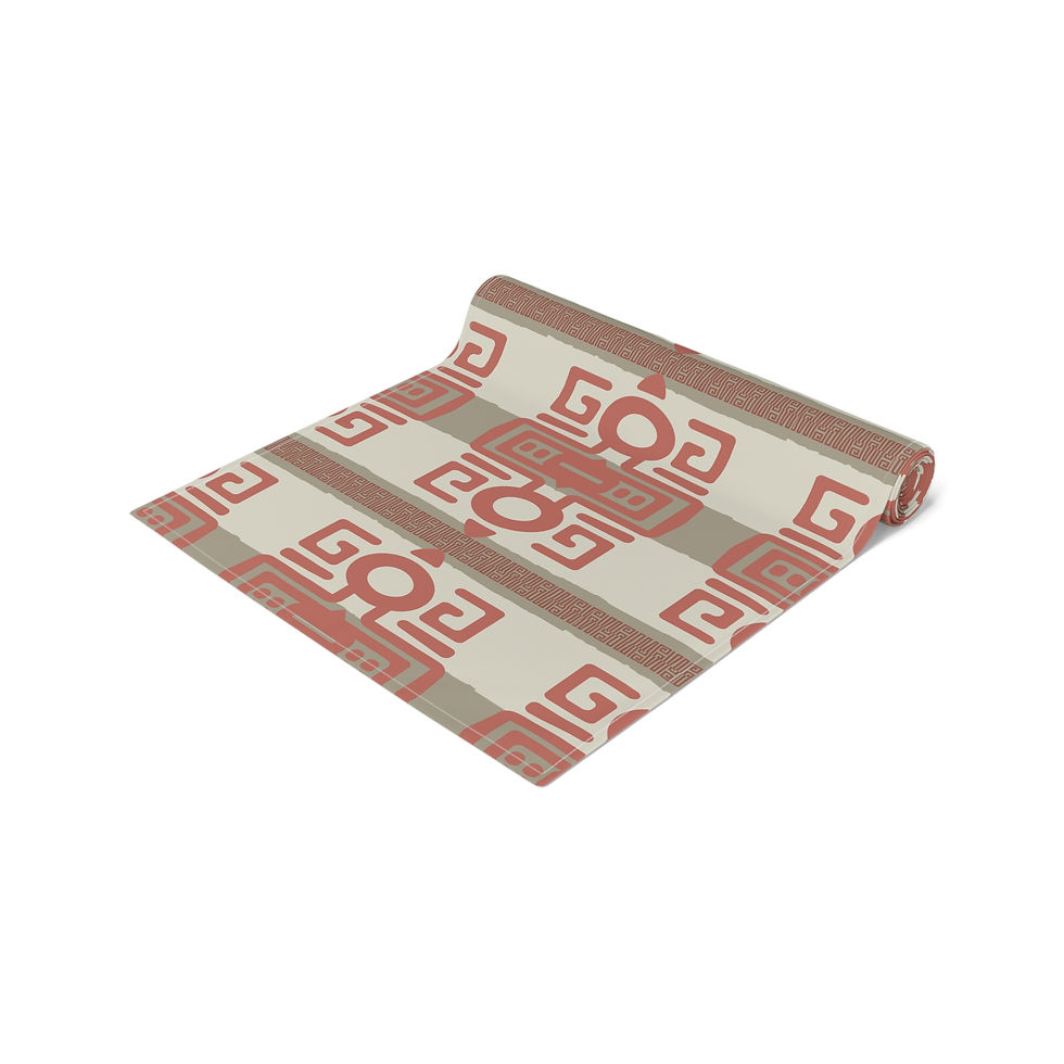 Thumbnail:  Boho Mayan Glyph Table Runner | Home Decor | Table Decoration