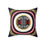 Thumbnail: Contemporary Oriental Elegance Pillow - Bold Black, White, Red & Gold Design
