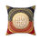 Thumbnail:  Striking Faux Suede Square Cozy Cushion in Black Red and Gold. Removable Cover 