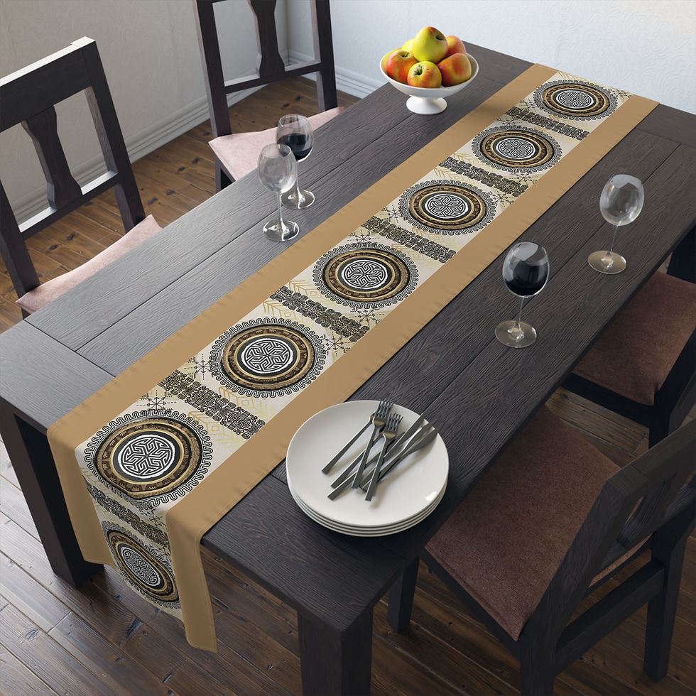 Thumbnail:   Aztec Sun Table Runner –  Luxury Home Decor - Dining Accessory