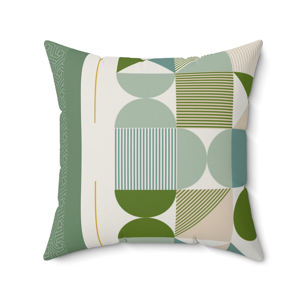 Thumbnail:  Mid Century Modern Abstract Faux Suede Cushion - Contemporary Cool Pillow