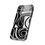 Thumbnail: Black & White Swirly Abstract Tough Phone Case for iPhone & Samsung . 