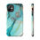 Thumbnail:  Turquoise & Gold Flowing Abstract Phone Case | Tough Cases for iPhone & Samsung