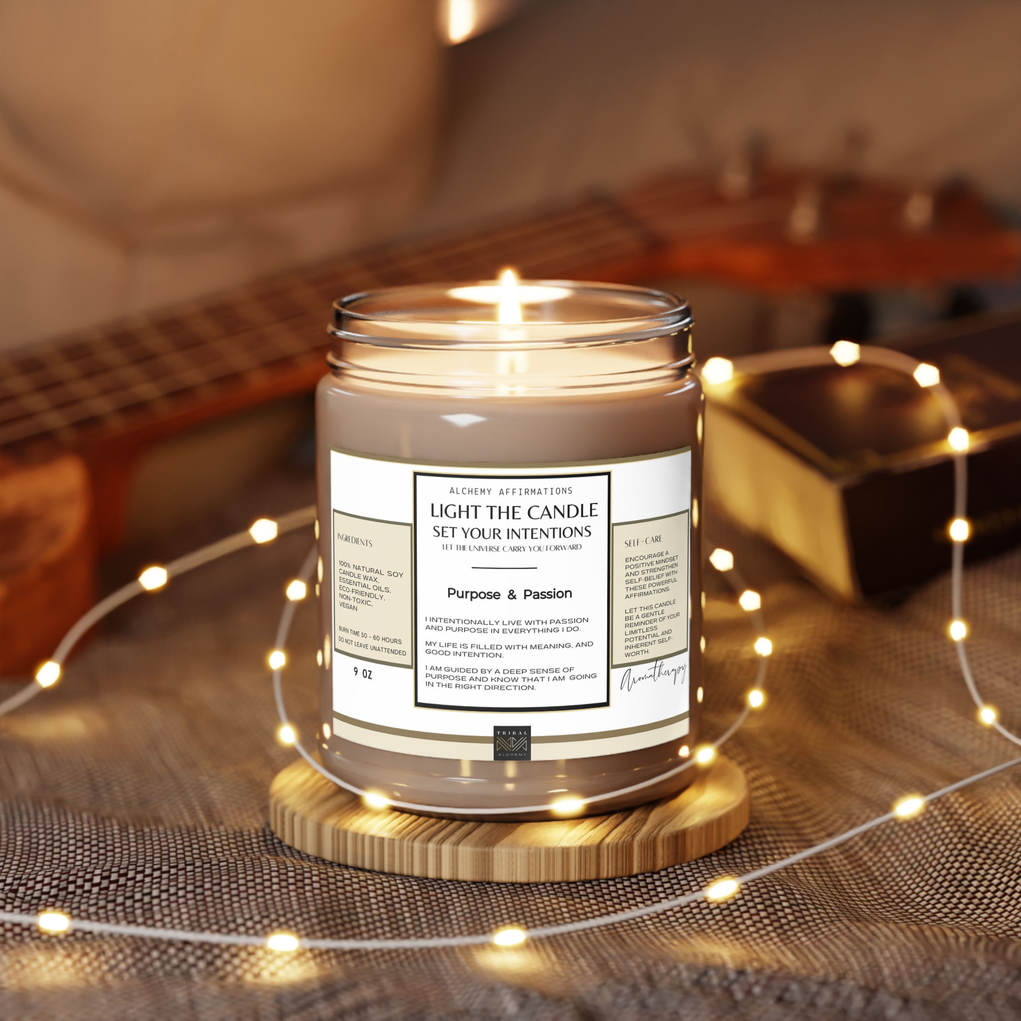  Purpose and Passion Affirmation Candle–9 Ounce Vegan Soy Candle/Aromatherapy 