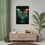 Thumbnail:  Aztec Butterfly Art Print in Turquoise & Emerald Green - Rolled Poster 