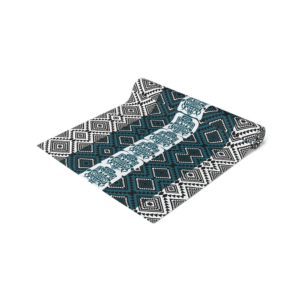 Thumbnail: Exotic Balinese Inspired Geometric Table Runner | Luxe Designer Home Decor 