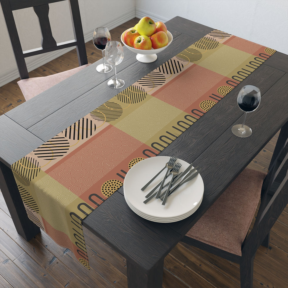 Thumbnail: Bold Contemporary Geometric Table Runner – Luxury Home Decor