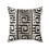 Thumbnail: Cool Cozy Cushion. Grey Silver & Black Polynesian Inspired Mud Cloth Motifs. 
