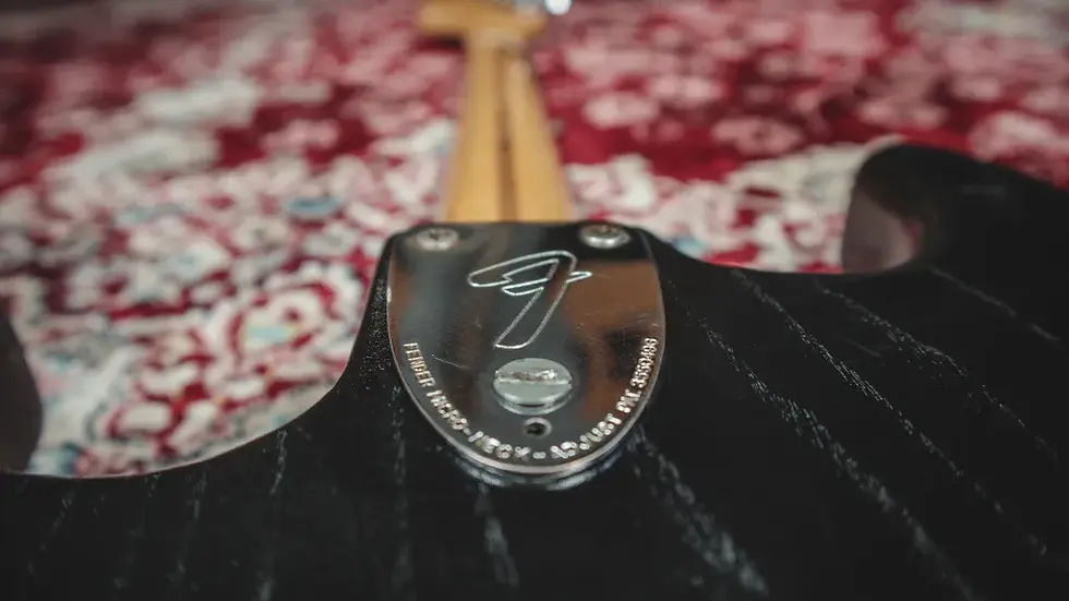 Thumbnail: Rear View of Neck Plate on 1979 Fender USA Stratocaster