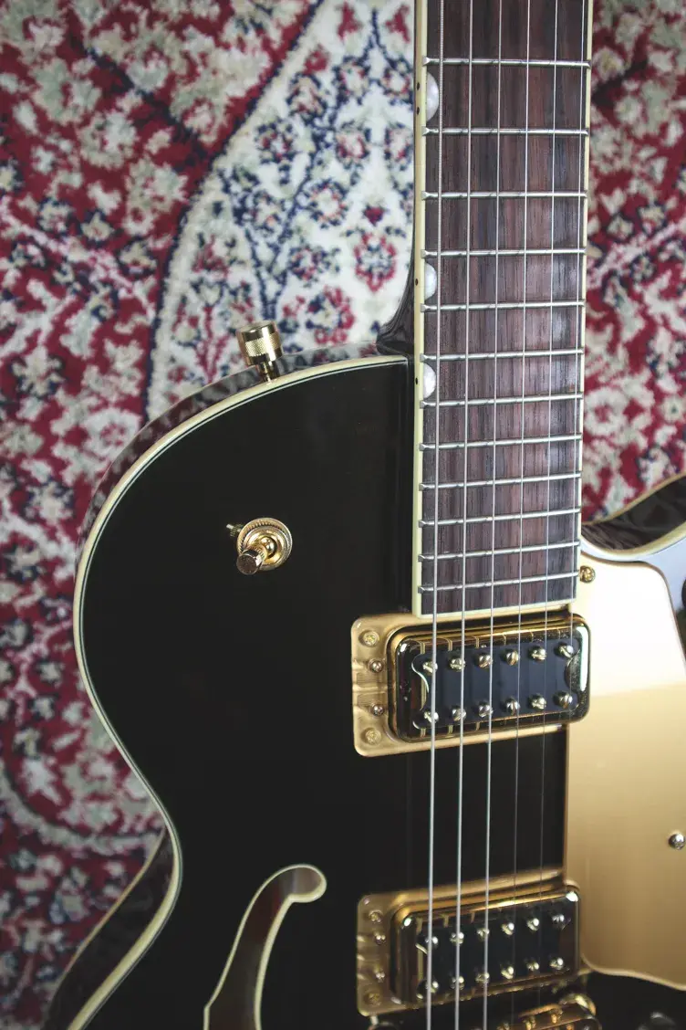 Thumbnail: Pickup selector and binding details on upper bout