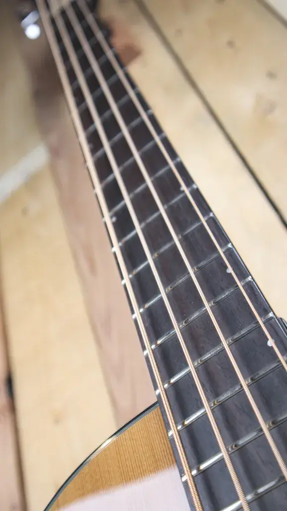 Thumbnail: Breedlove Solo Acoustic Bass - Fret Board