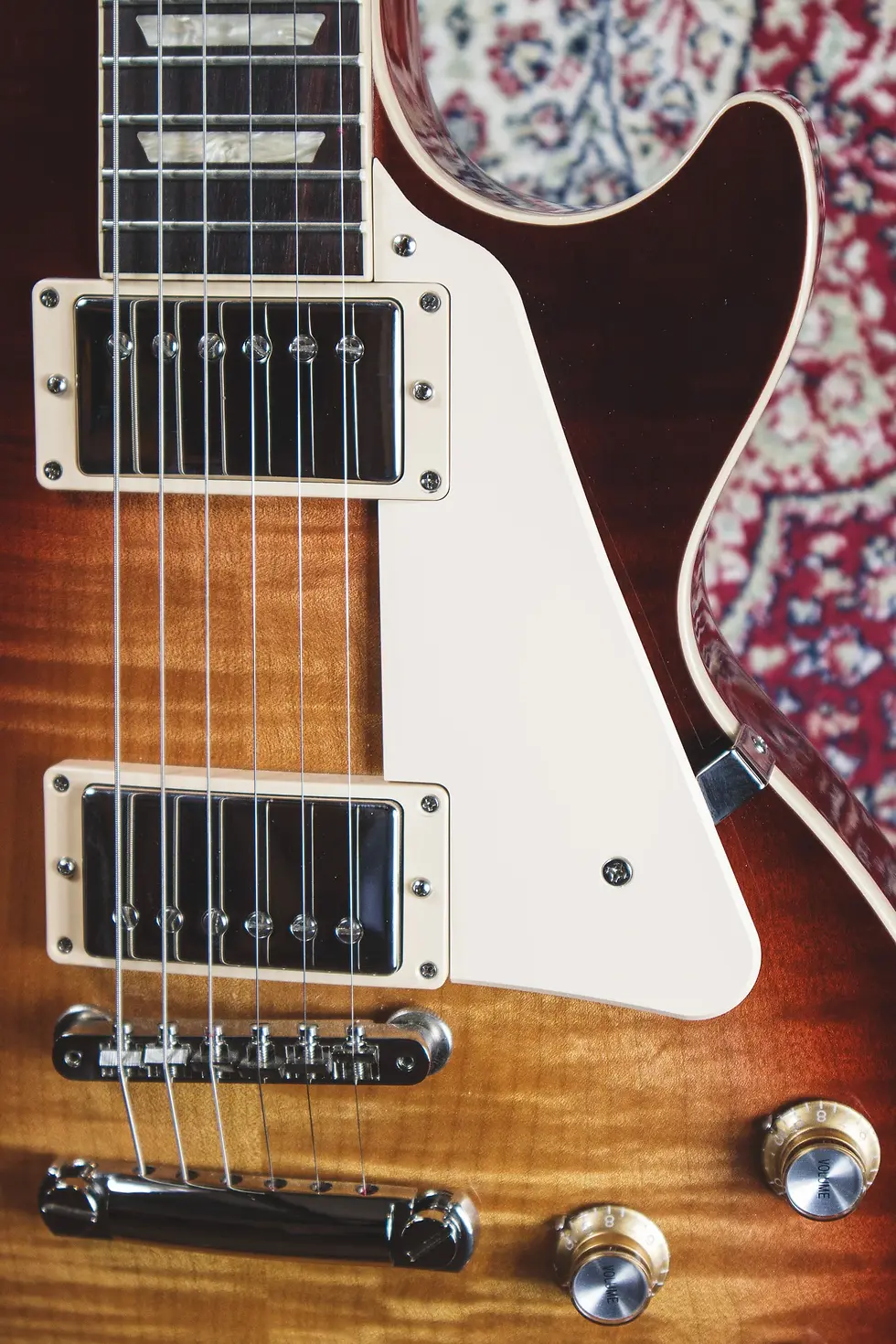 Thumbnail: Gibson Les Paul Standard 60s Burstbucker pickups and cream pickguard detail