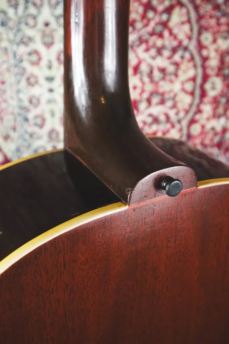 Thumbnail: Vintage Epiphone Texan neck heel joint close up