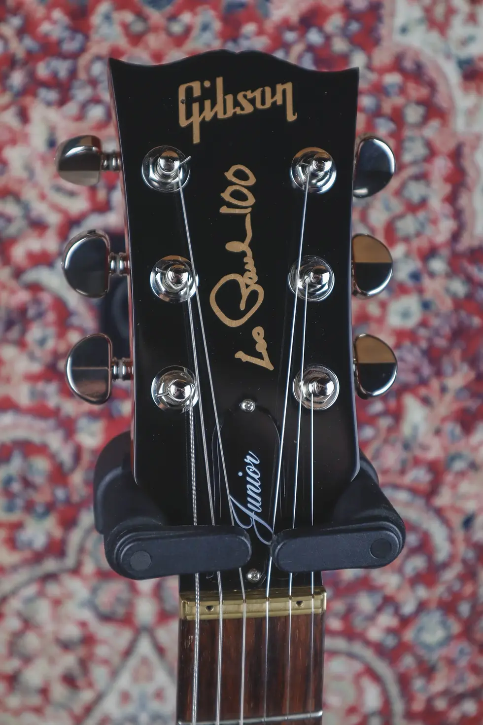Thumbnail: Gibson Les Paul Junior headstock front view with Gibson logo