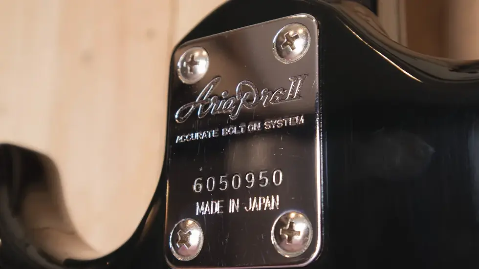 1986 Aria Pro II RS Wildcat in Black with Green Tint - Vintage Gem 