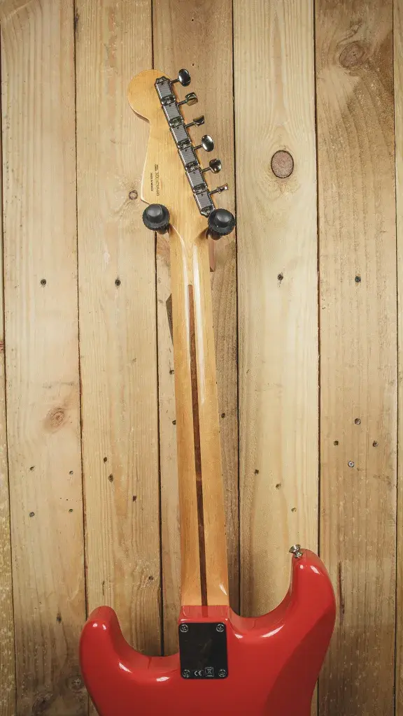 Thumbnail: Rear Neck View of 2016 Fender 50s Stratocaster Fiesta Red