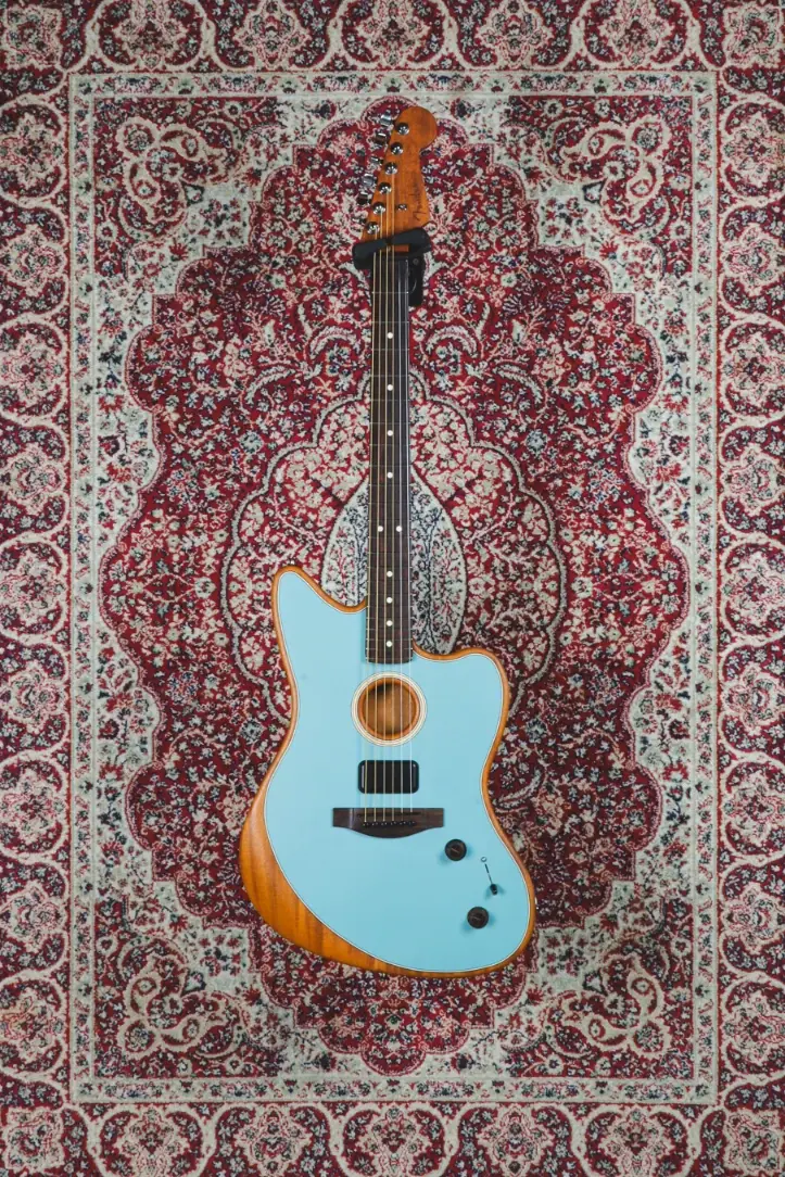 Fender Acoustasonic Player Jazzmaster Ice Blue front