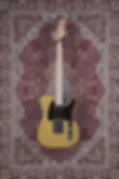 Squier Affinity Telecaster Butterscotch Blonde full front view on rug