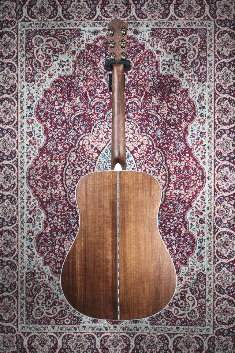 Fender Paramount PD-220E rear full view showing mahogany back
