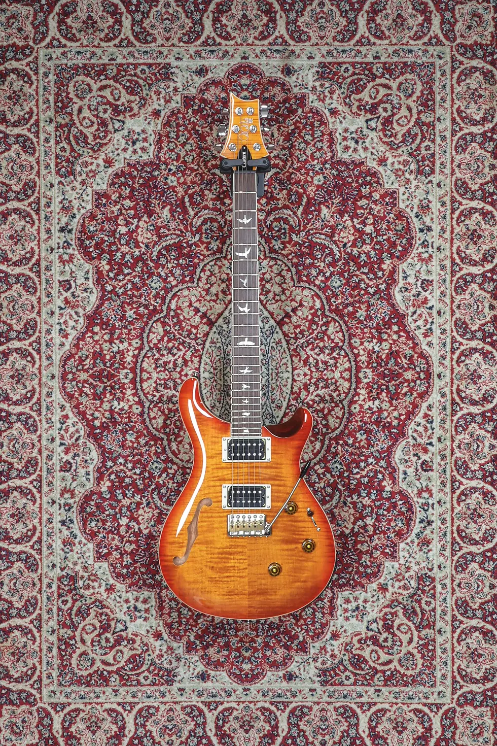 PRS SE Custom 24 Semi-Hollow Piezo Vintage Sunburst front view