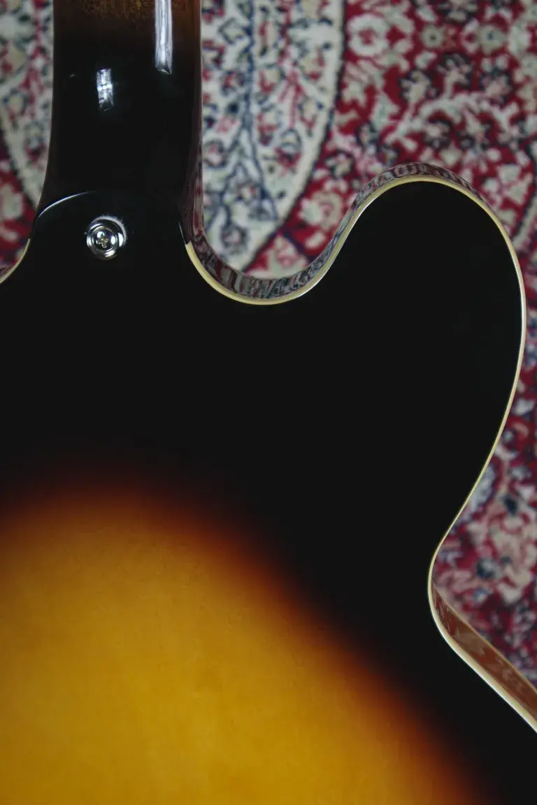 Thumbnail: Epiphone ES-335 Inspired By Gibson – close-up of upper bout and binding