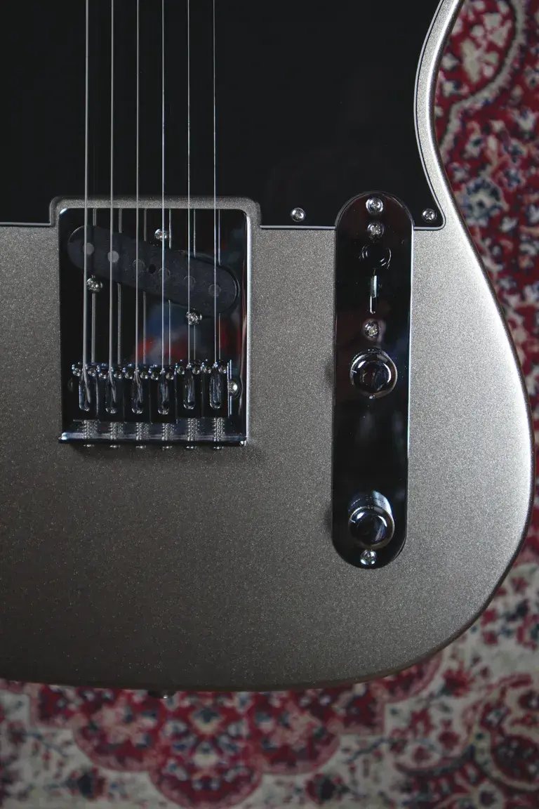 Thumbnail: Close-up of the control plate and knobs on a 2020 Fender 75th Anniversary Telecaster.