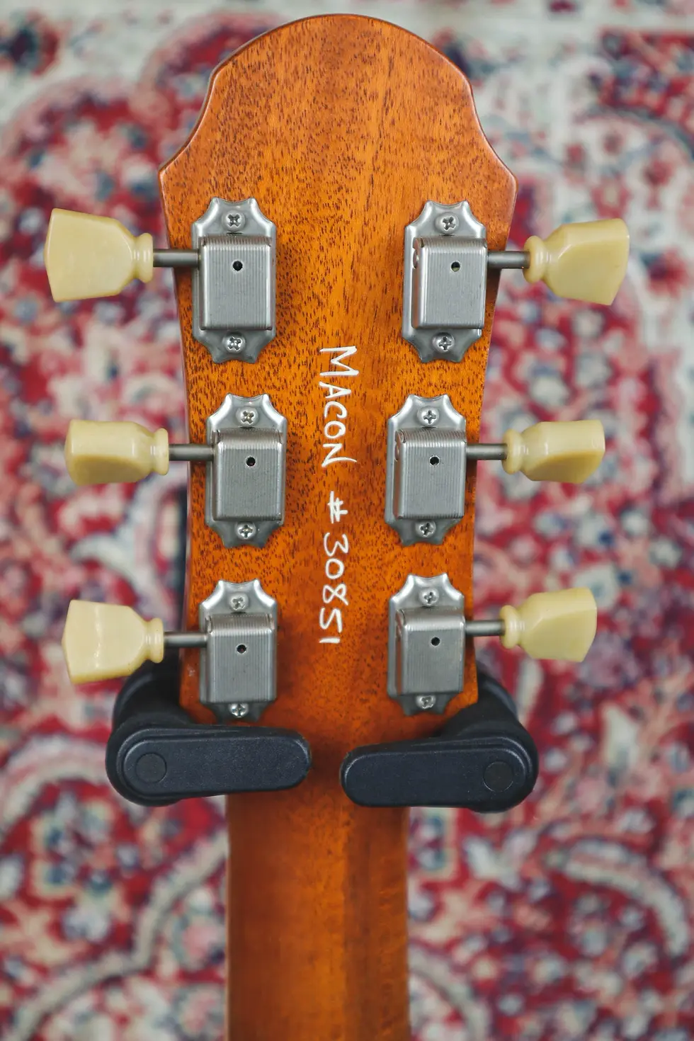 Thumbnail: Patrick James Eggle Macon rear headstock with serial number