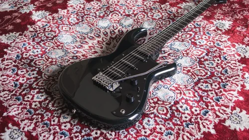 1986 Aria Pro II RS Wildcat in Black with Green Tint - Vintage Gem