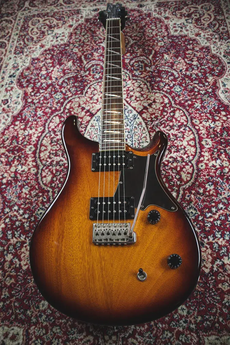 Thumbnail: Angled view of PRS SE Santana front body and neck