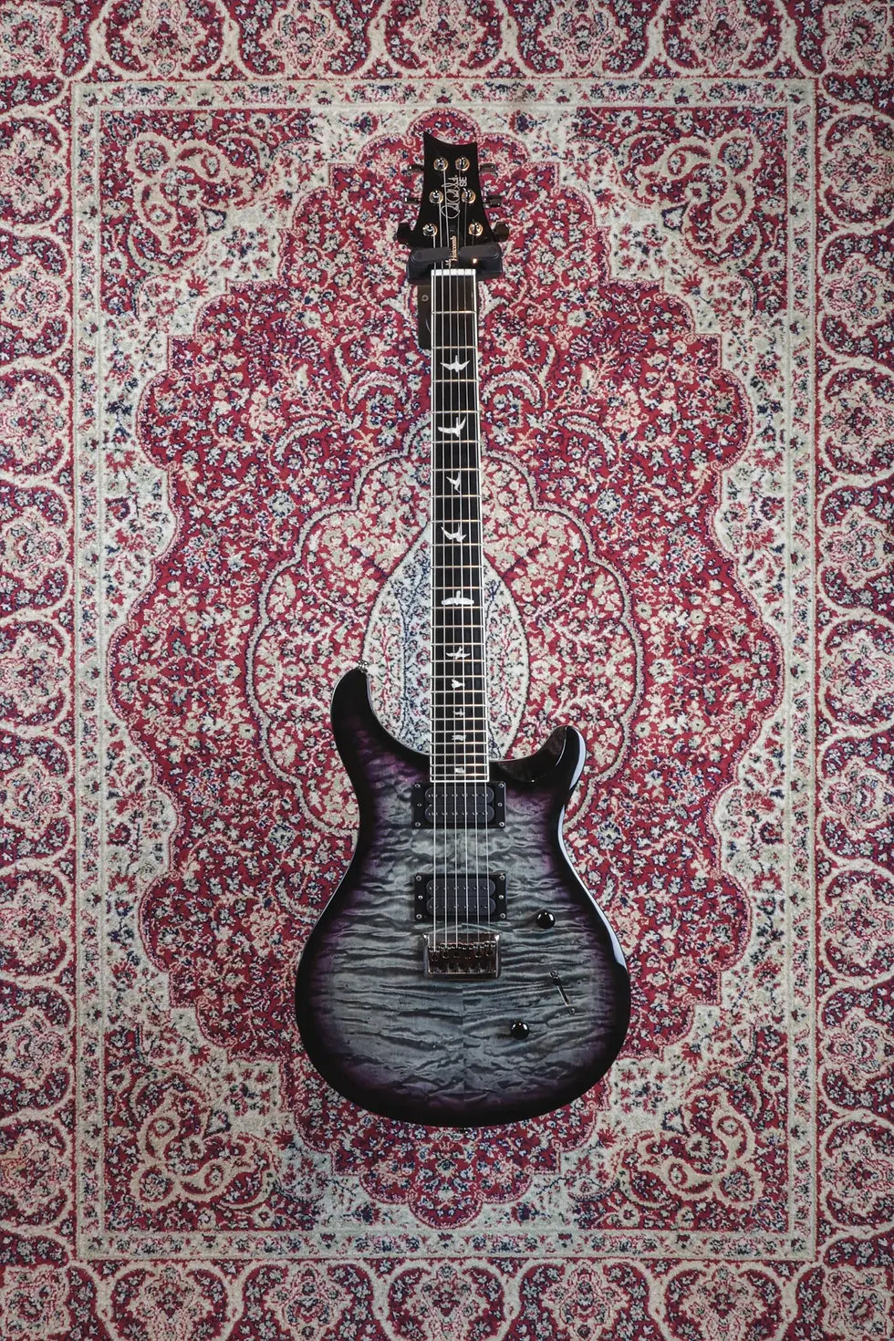 PRS SE Mark Holcomb front full body Holcomb Burst quilted top