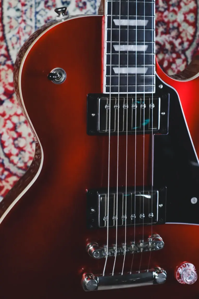 Thumbnail: Epiphone Les Paul Modern Sparkling Burgundy body close-up