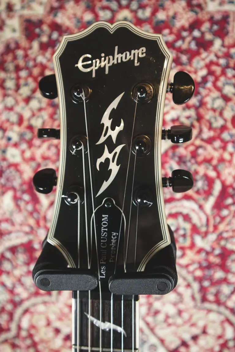 Thumbnail: Epiphone Les Paul Prophecy headstock front logo
