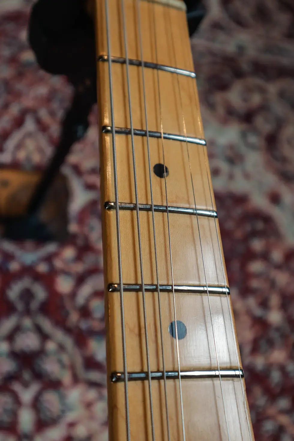 Thumbnail: Fender Telecaster maple neck fretboard close up