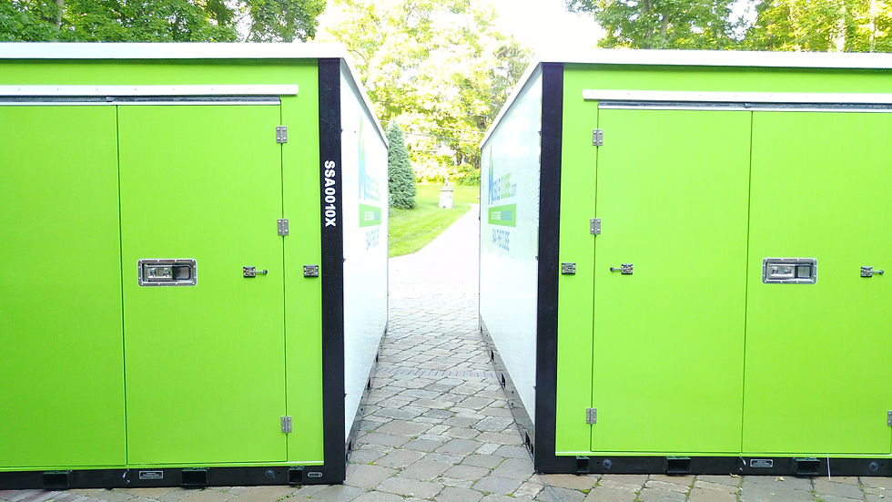Notice the wide, double doors