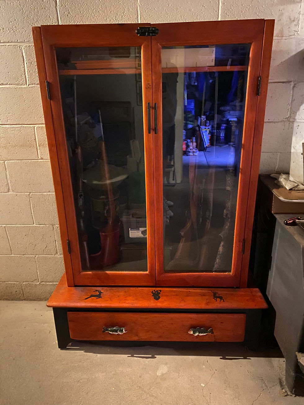 A gun cabinet I built for my father