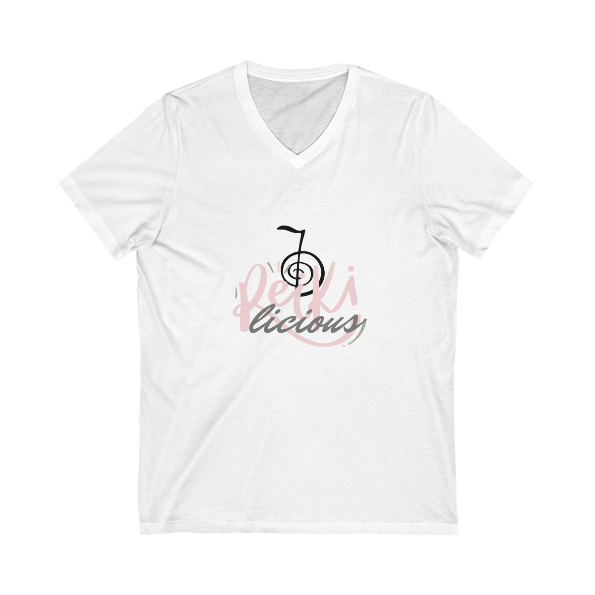 Unisex Jersey Short Sleeve V-Neck Tee Reiki energy healing