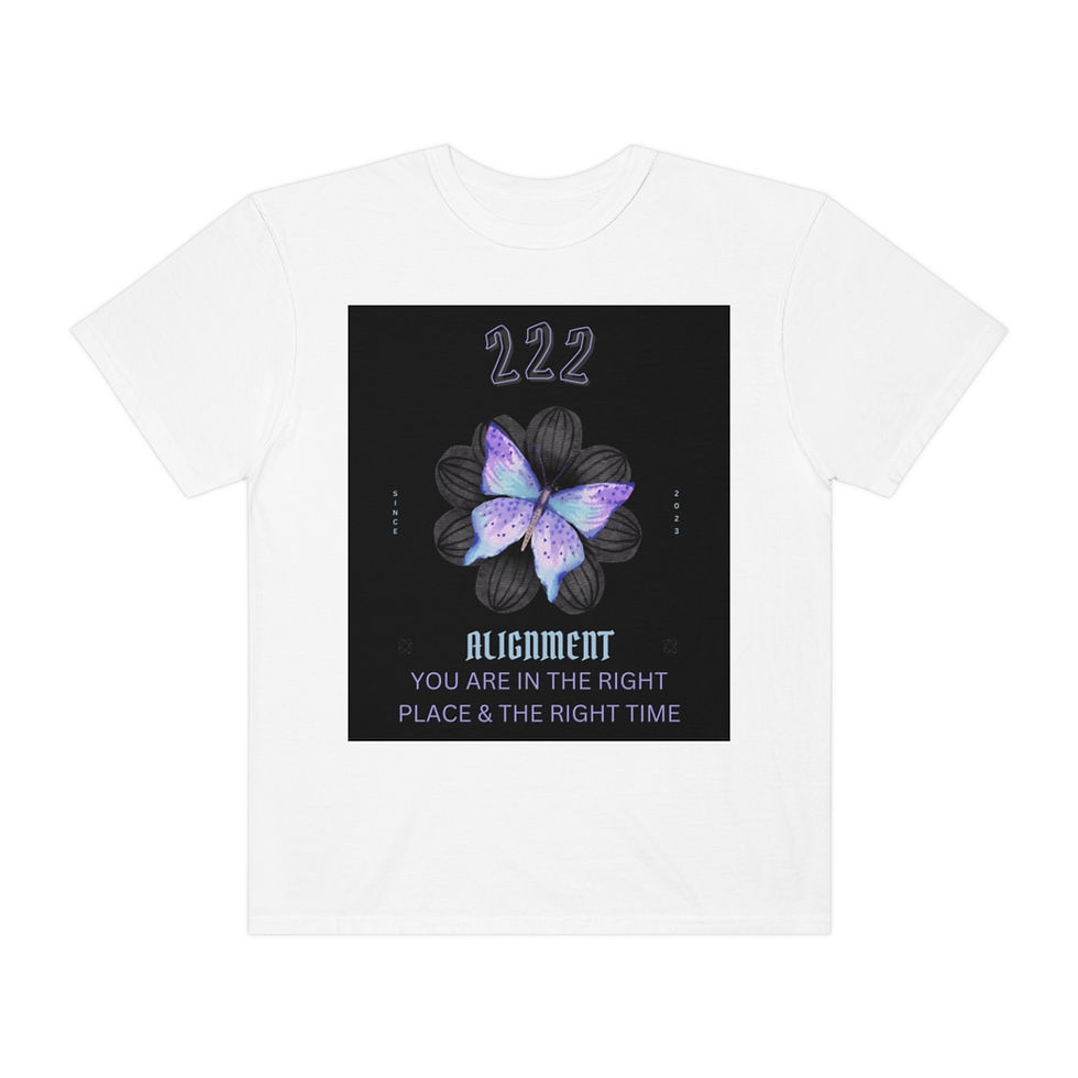 Thumbnail: 222 ANGEL NUMBER Unisex Garment-Dyed T-shirt