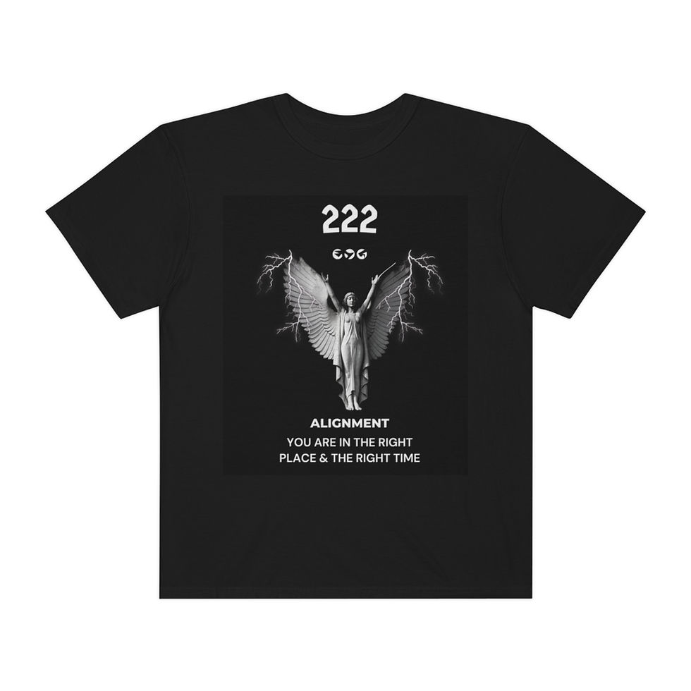 Thumbnail: 222 ANGEL NUMBER Unisex Garment-Dyed T-shirt