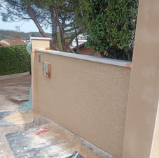 Crépi mur avec finition écrasé